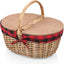 Cesta picnic mimbre tapa dividida forro remov.