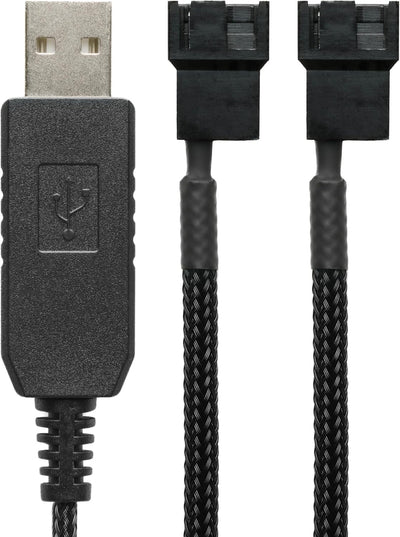 Cable USB a ventilador PC 12V 24pulg funda negra
