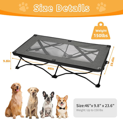 Cama perro malla transpirable plegable antideslizante