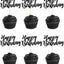 Pack 48 Pzas Cupcakes con Purpurina Negra para Cumpleaños