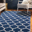 Alfombra área rectangular 2x2pulg x 3x1pulg azul oscuro
