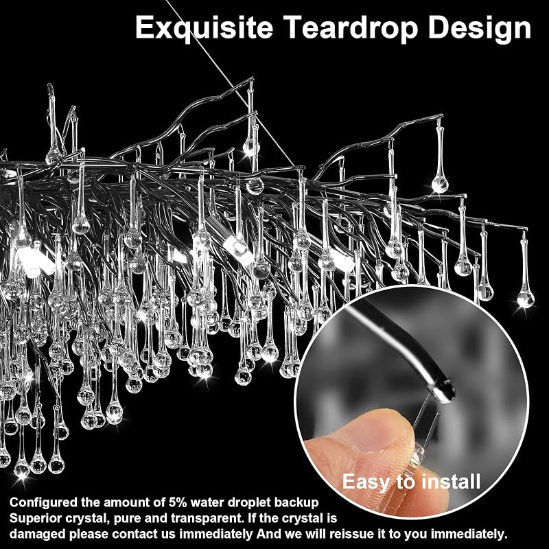 Candelabros modernos de cristal negro 31.5pulg para comedor