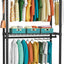 Perchero metal con ruedas bloqueables 450lb color negro