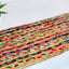 Mesita de yute trenzada reversible 13x72pulg multicolor