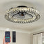 Ventilador techo cristal con luz control remoto regulable