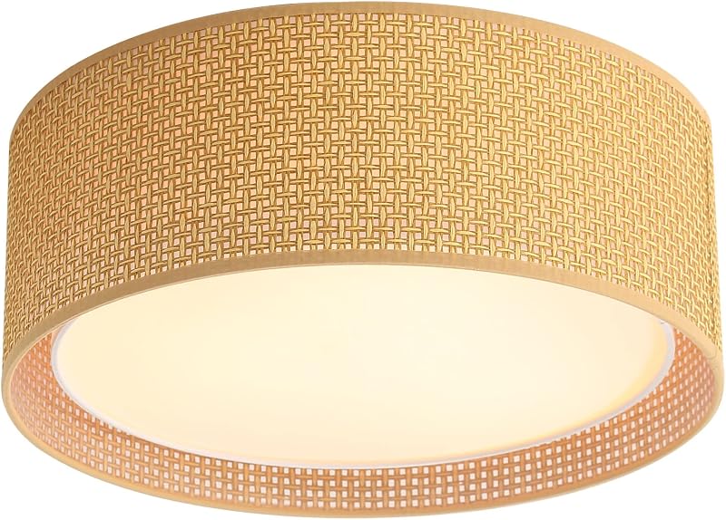Lámpara techo 20pulg 5 luces tela acrílico dormitorio sala