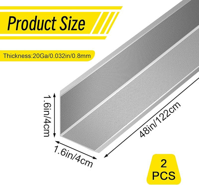 2 Protectores Esquina Metal 48" para Paredes