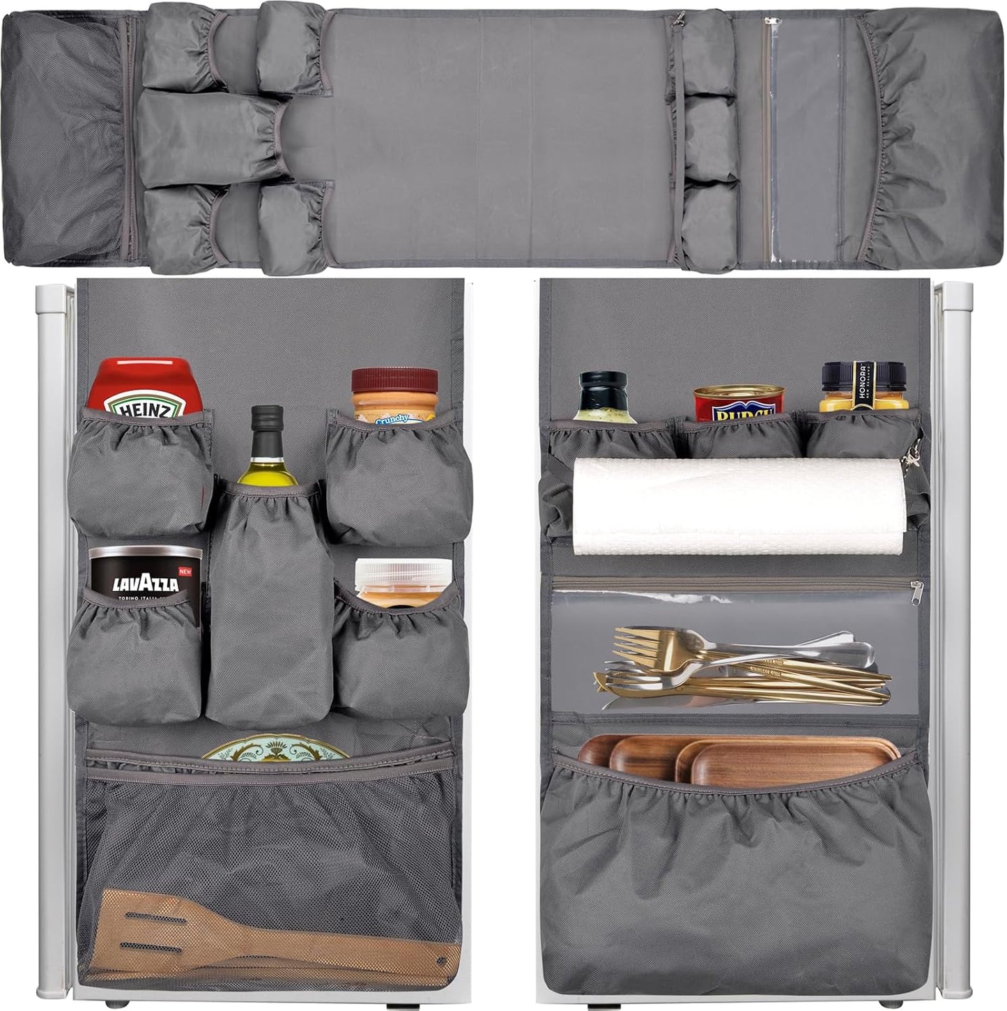 Organiz. nevera dormitorio con 12 bolsillos tela