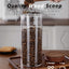 2 Pzas Frascos Vidrio Café 50oz Con Tapa Madera
