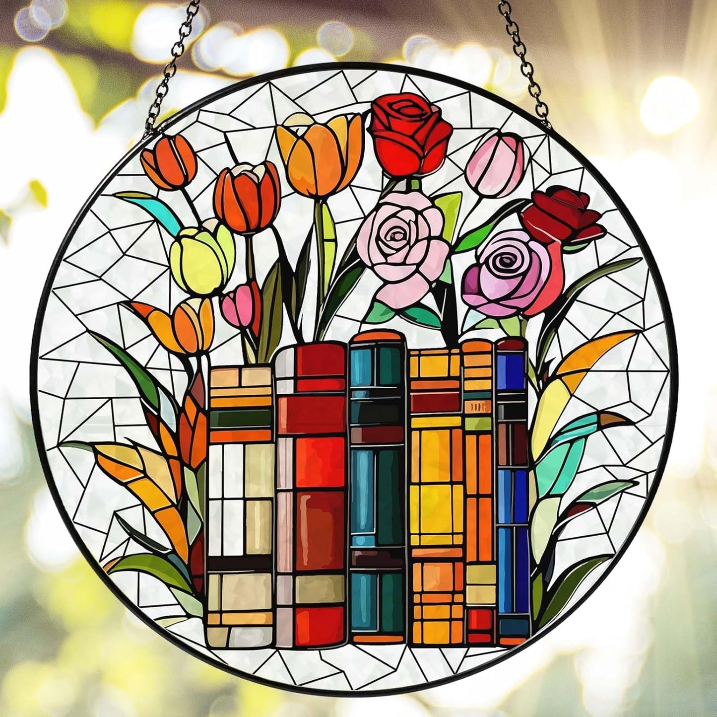 Libro flores para ventana 9.8pulg decoración hecha a mano