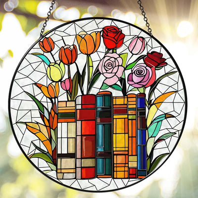 Libro flores para ventana 9.8pulg decoración hecha a mano