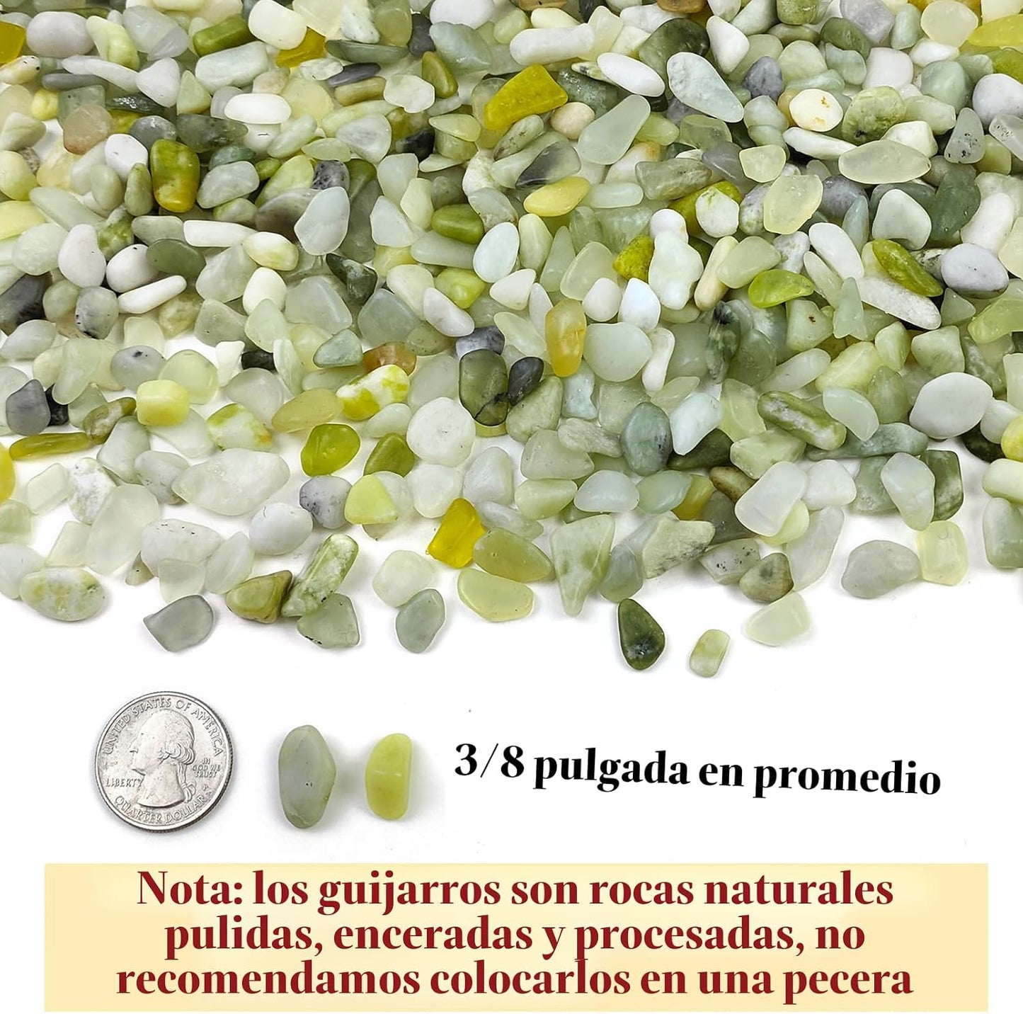 Rocas jade 2lb para suculentas cactus jarrones bambú drenaje
