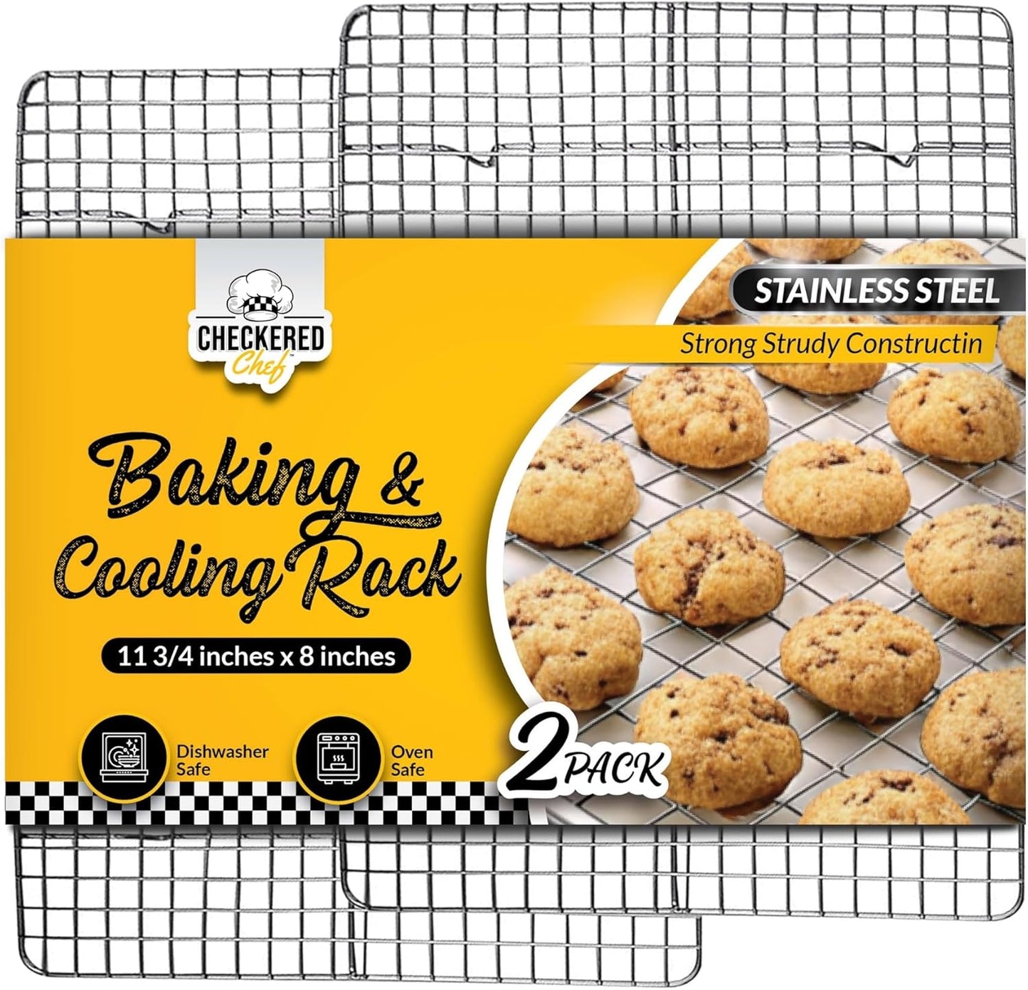 Rejilla acero inox 8x11pulg set 2 para horno