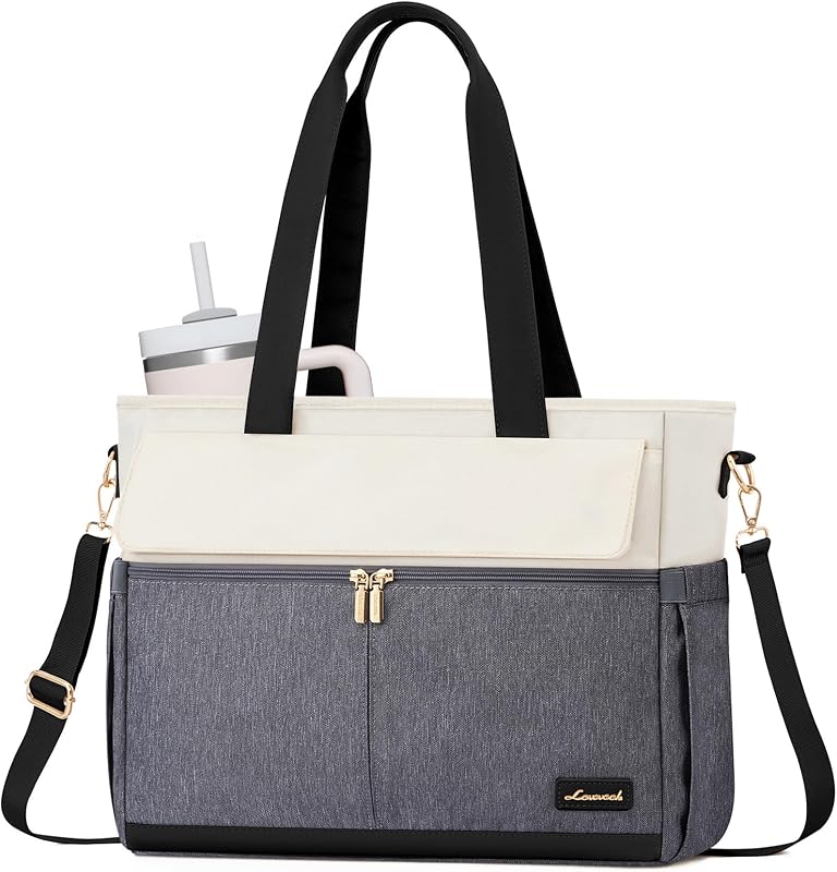 Bolso para laptop 15.6pulg mujer trabajo lona resistente agua