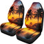 Funda asiento coche diseño palmeras cielo dorado universal