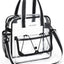 Bolsa tote transparente 12x6x12 con cremallera para eventos