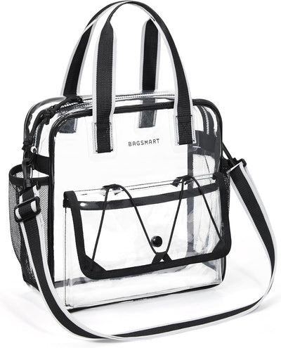 Bolsa tote transparente 12x6x12 con cremallera para eventos