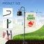 Soporte bandera jardín 45" resistente con gancho