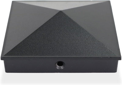 Tapones valla 5.5x5.5pulg aluminio polvo metal negro mate