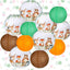 12 Pzas Decoración Baby Shower Selva Faroles Animales Otoño