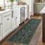 Alfombra pasillo 2x6ft color verde oscuro antiderrap