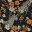 Papel pintado autoadhesivo jungla cebra naranja y negro