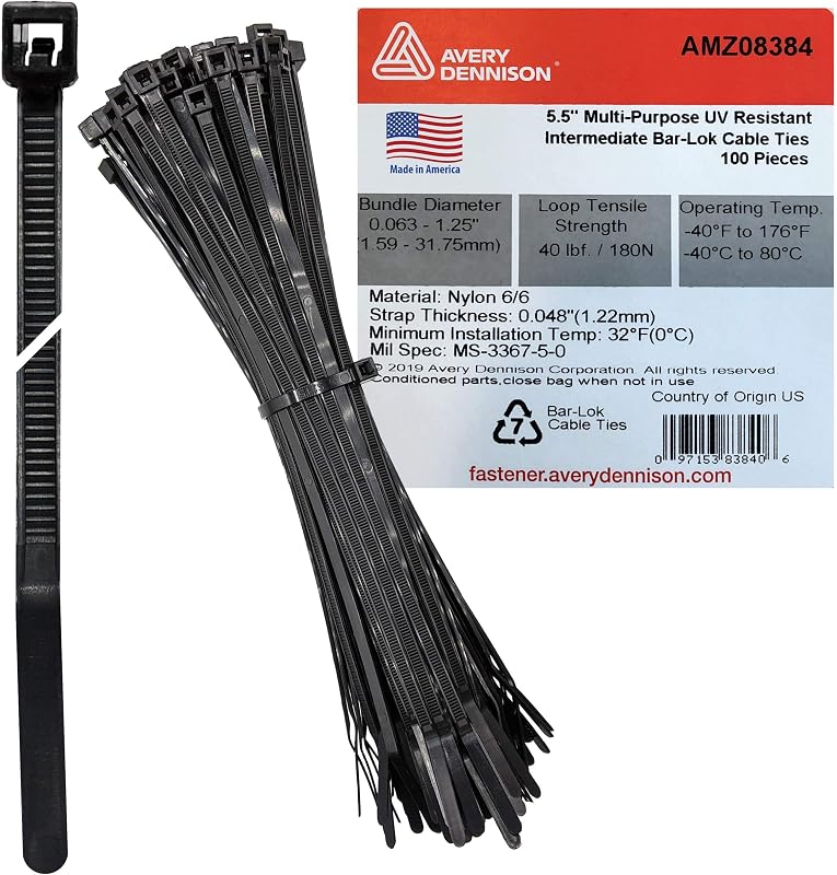 Bridas plástico resistente UV 5.5pulg 100uds color negro