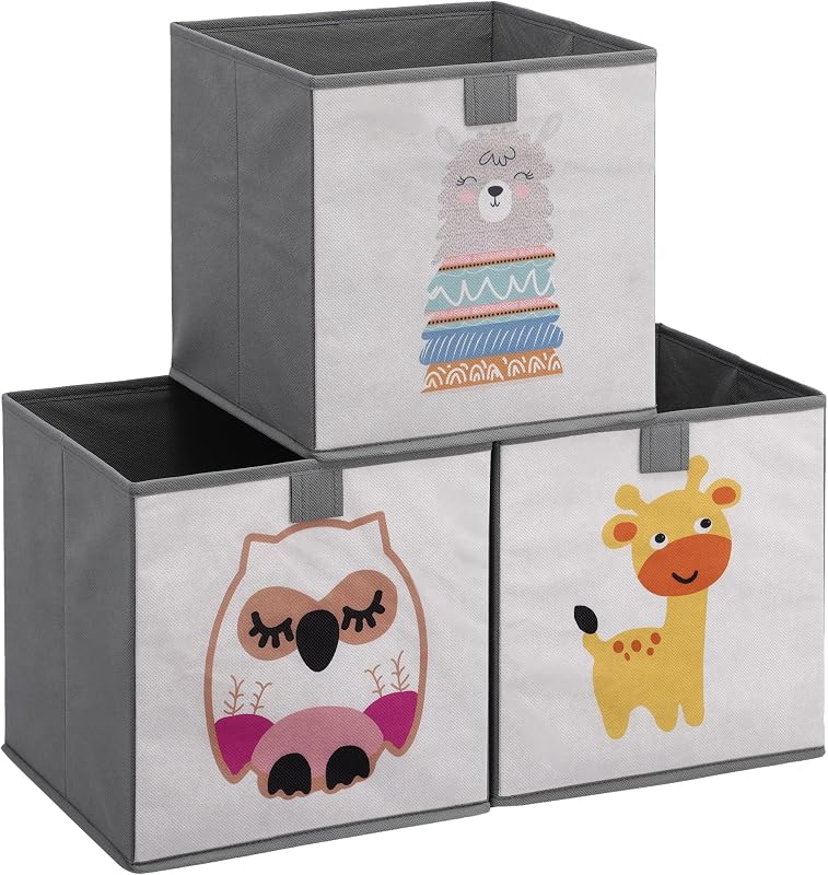 3 Pzas Cubos Tela Plegable para Niños Dormitorio