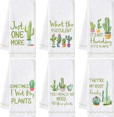 Toalla de mano cactus 6 pzas poliéster decorativa para hogar