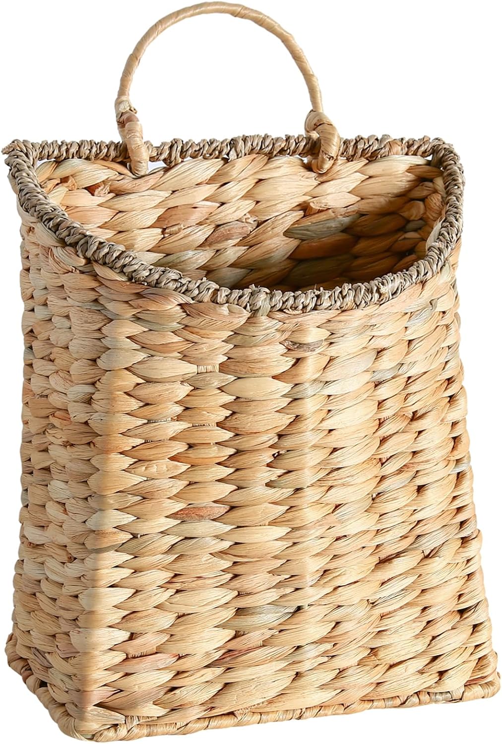Cesta pared tejida ratán para colgar puerta corona plantas