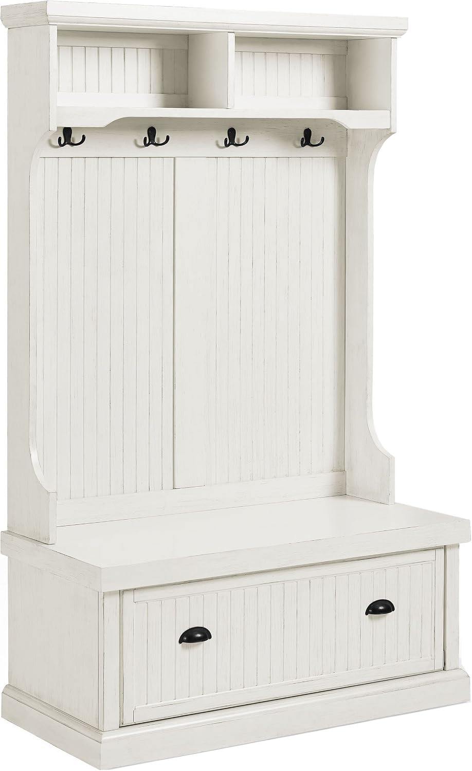 Mueble pasillo madera blanco gastado