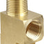 Conector caño latón racor en T macho hembra 1