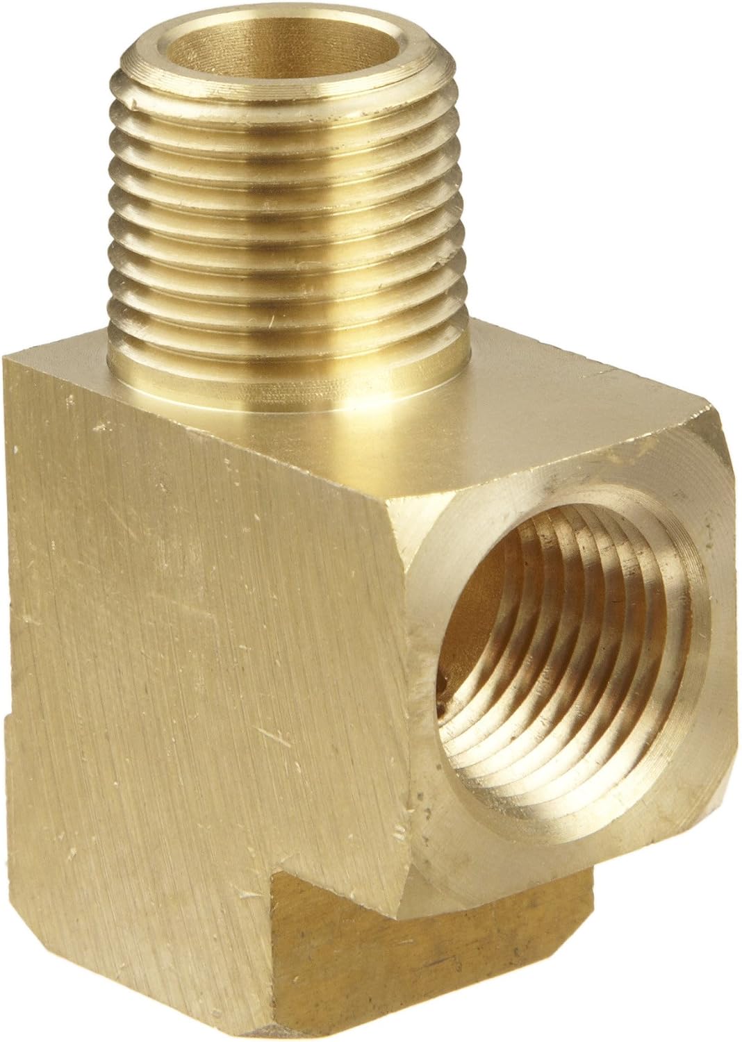 Conector caño latón racor en T macho hembra 1