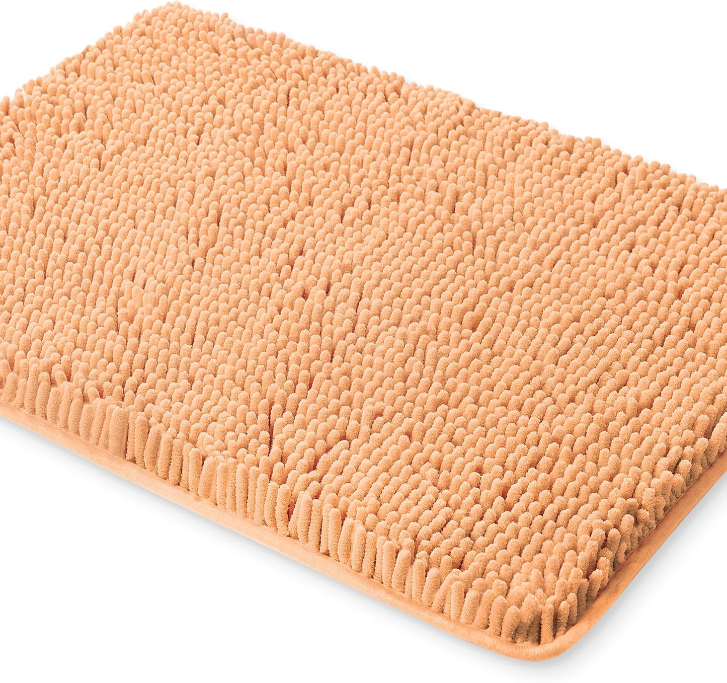 Alfombra baño durazno chenilla gruesa antiderrap 24x