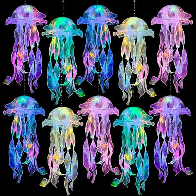 10 Pzas Linternas Medusas Decoración Fiesta Sirena
