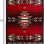 Alfombra área 7x8ft x 10x7ft negro/rojo/marfil