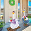 2 Set Ropa Ganso Jardín con Sombrero Paja para Exterior