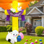 Inflable Pascua 8ft para patio cruz Él is Risen cordero