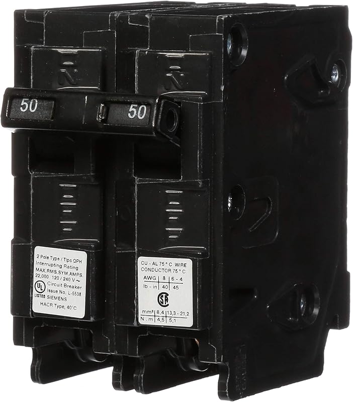 Disyuntor SIEMENS Q250H 50A 22kA tipo QPH 240V