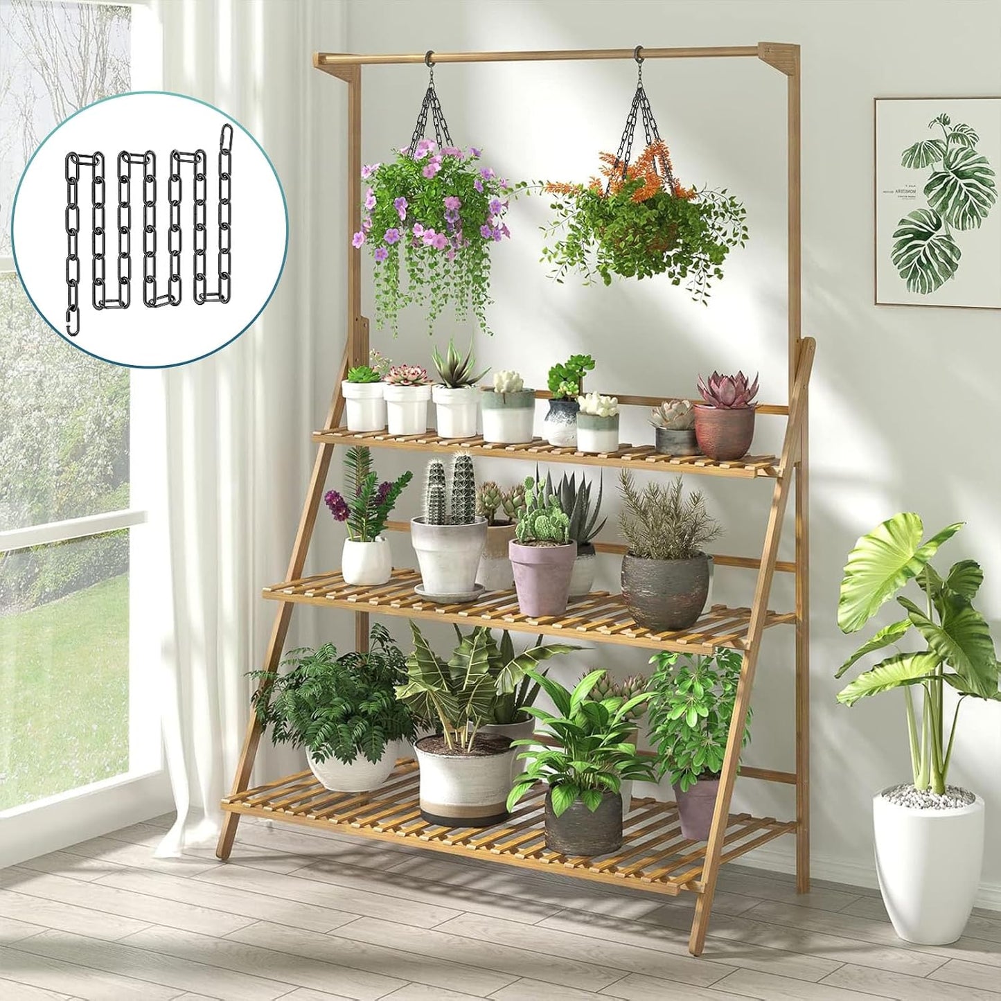Cadena lámpara industrial negra 6ft extensible 4 Pzas