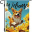 Bandera jardín corgi girasol 12x18pulg doble cara arpillera