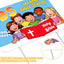 Set 3 letreros VBS 12x16pulg plástico corrugado azul y rojo
