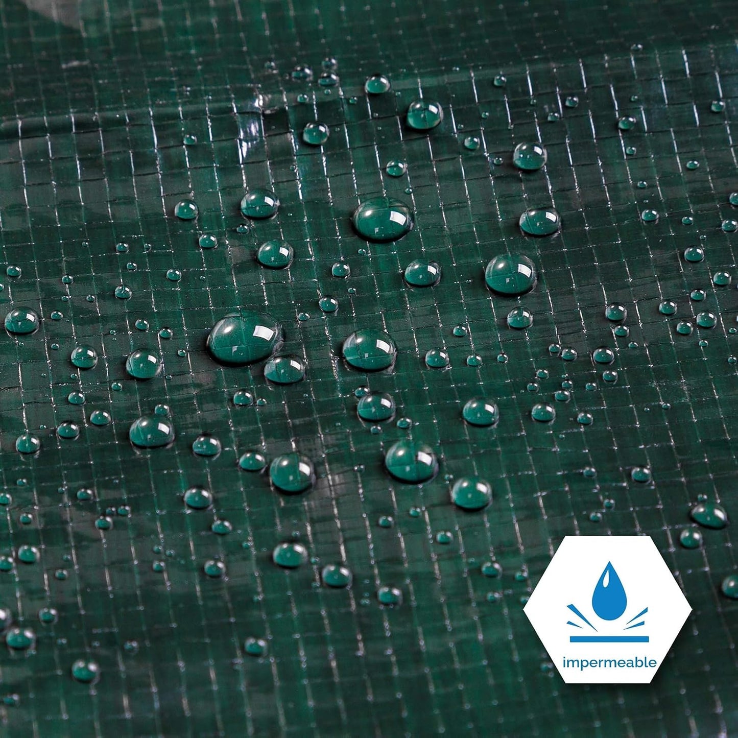 Lona verde impermeable 10x12ft 8mil cubierta multiusos