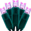 Tira luces Navidad rosa 140 LED 48 ft impermeable UL