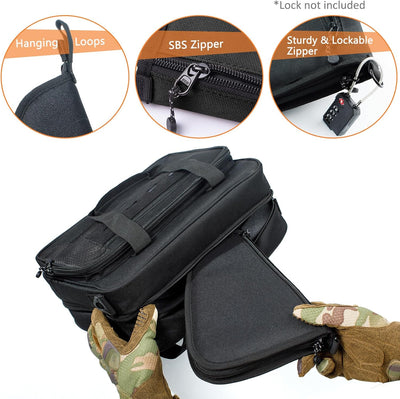 Estuche suave para armas de mano con cremallera