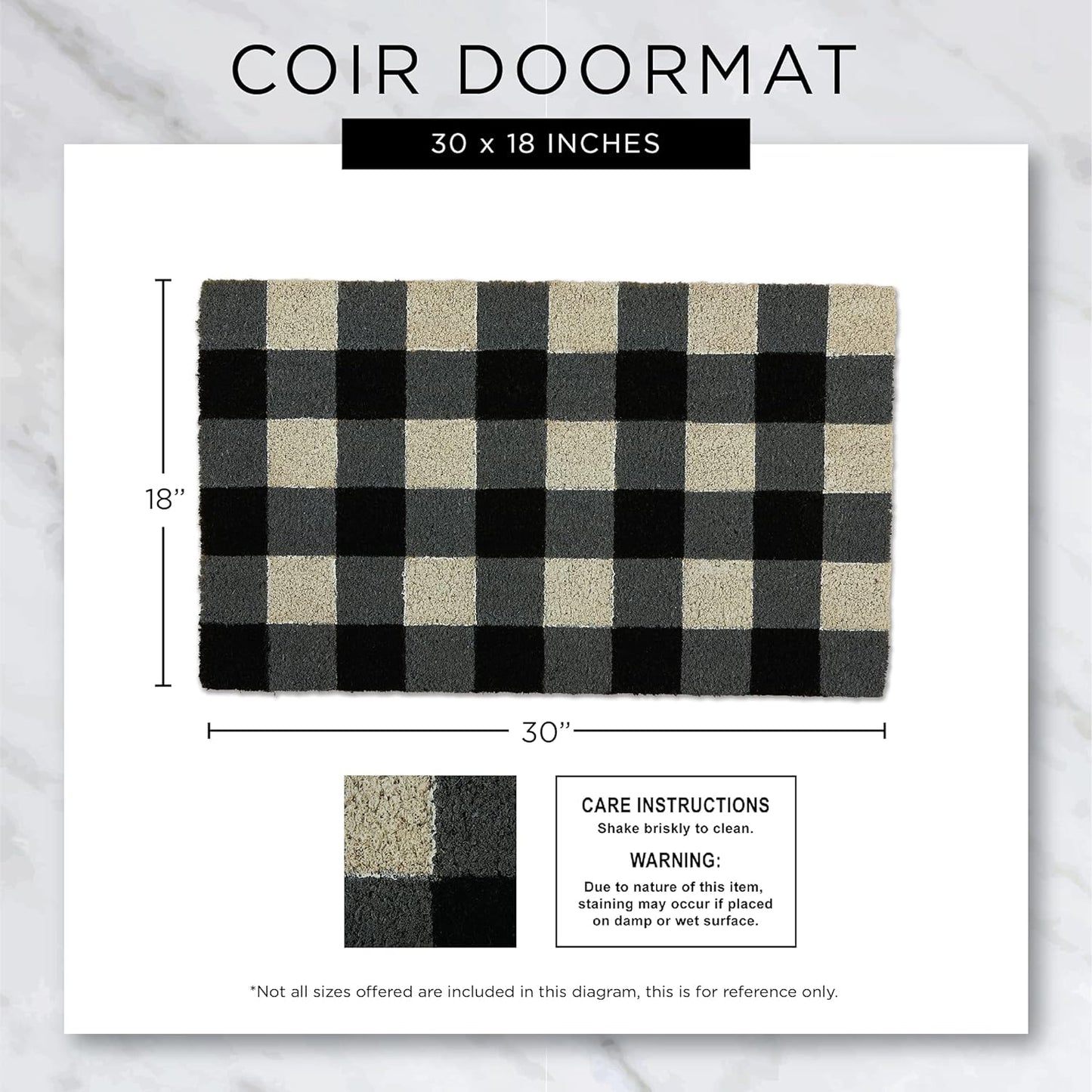 Tapete Navidad exterior fibra coco 17x29" Baby It's Cold