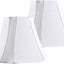2 Pzas pantalla octagonal blanca hueso para lámpara mesa