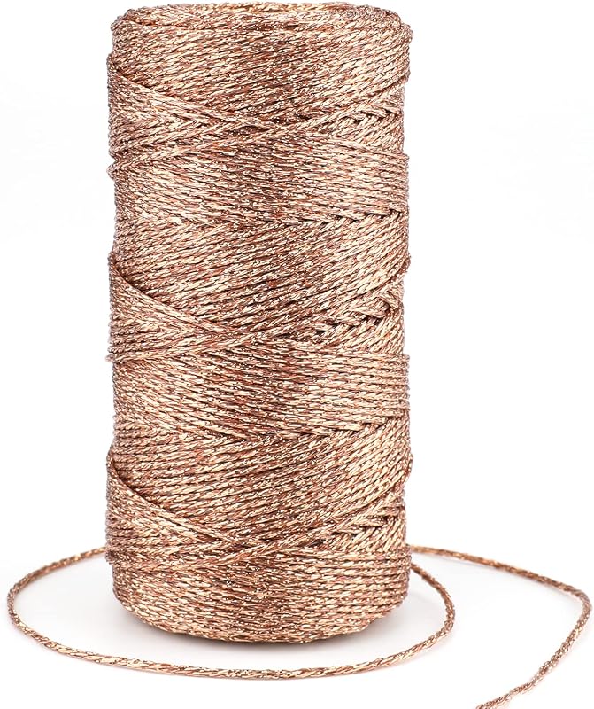 Cuerda metálica color dorado 110 yardas manualidades
