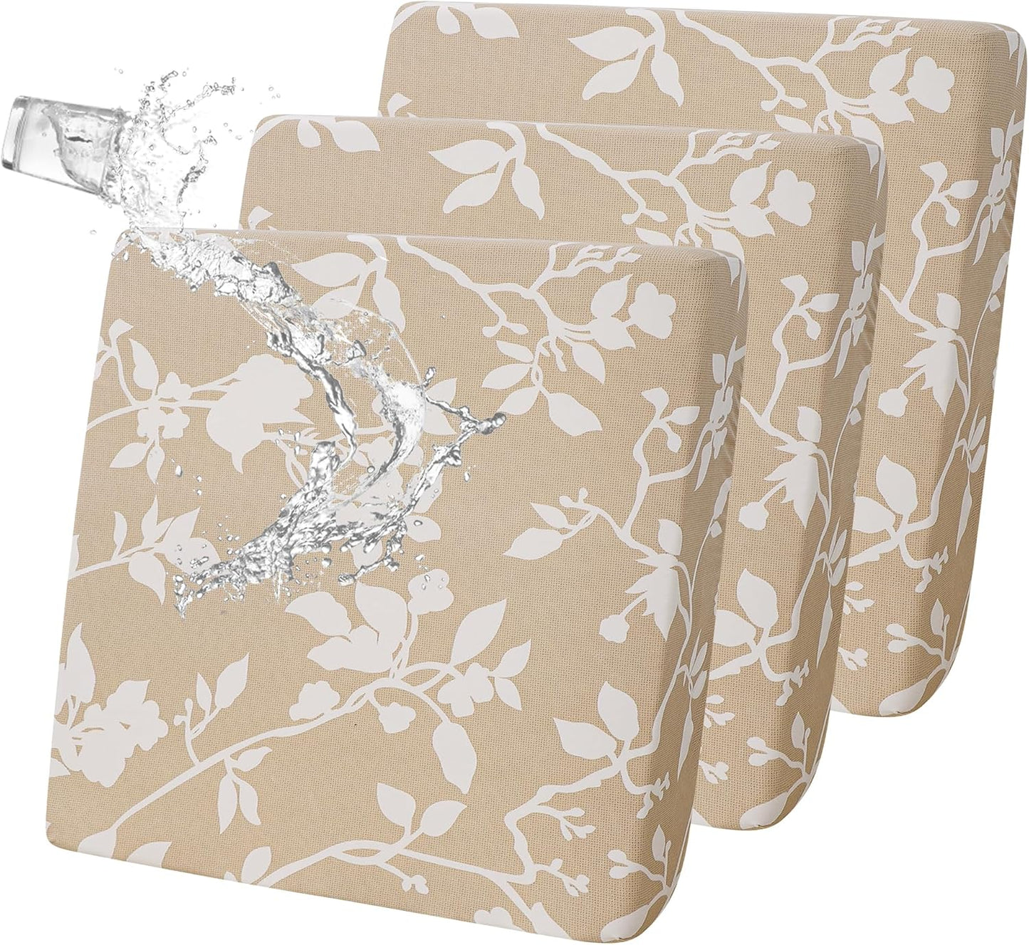 Fundas impermeables cojines patio estampado floral set 3