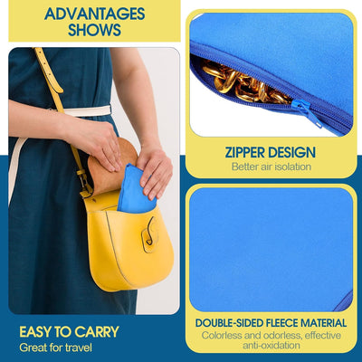 12 bolsas almacenamiento joyas plata antideslustre